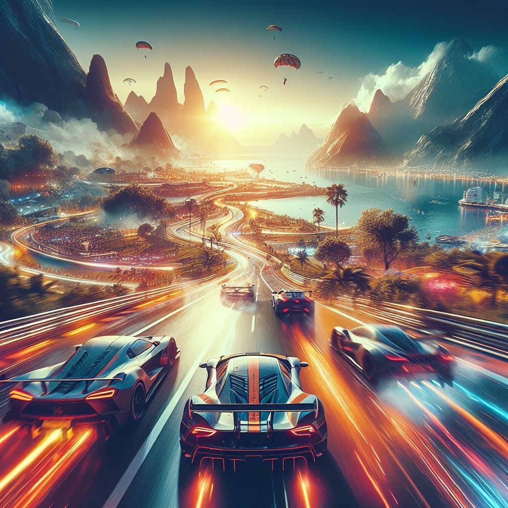 Mastering Asphalt 9: Legends showcasing high-speed racing action on a dynamic track, illustrating the excitement and intensity of the game.